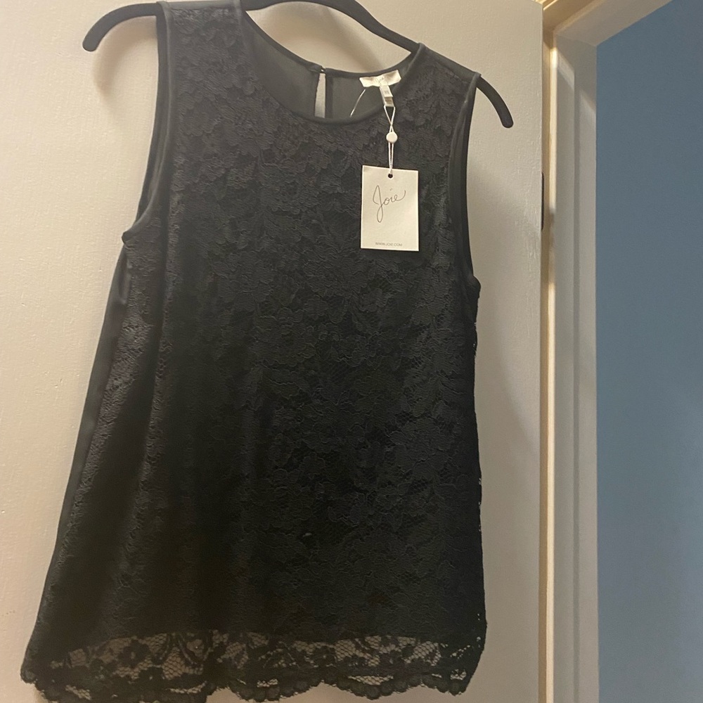 Joie NWT lace front and silk back shell